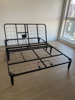 Queen adjustable metal bed frame