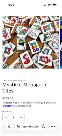 Mahjong Tiles- Mystical Menagerie
