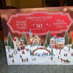 Christmas Village With Lights And Music - 30 Pieces