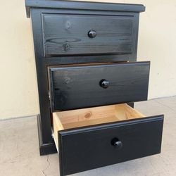 3 Drawer Black Pine 