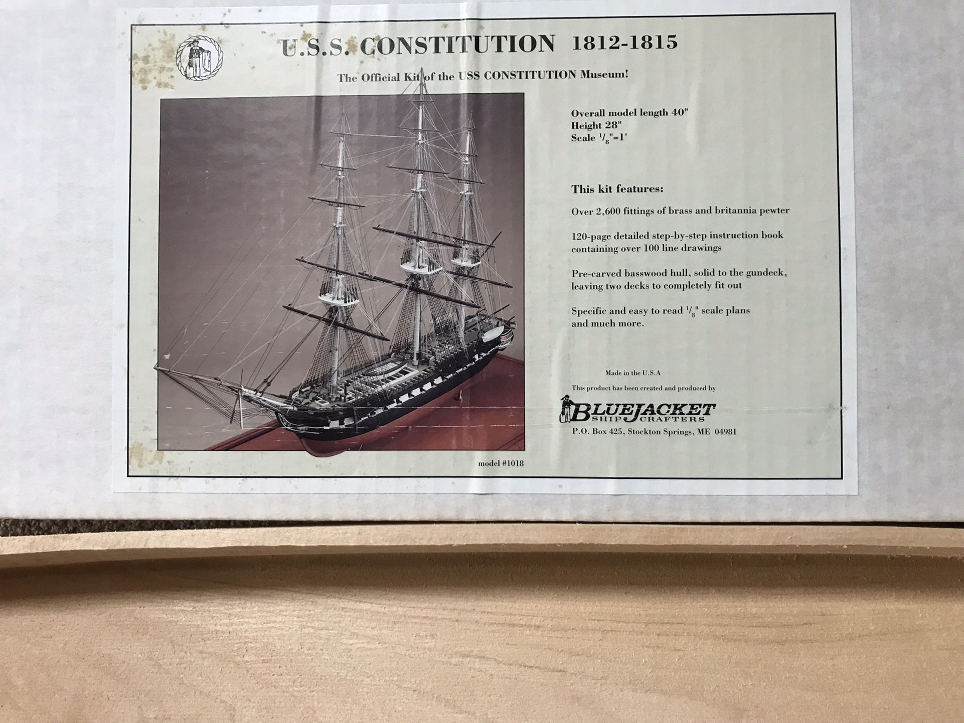 Bluejacket USS Constitution Model Kit
