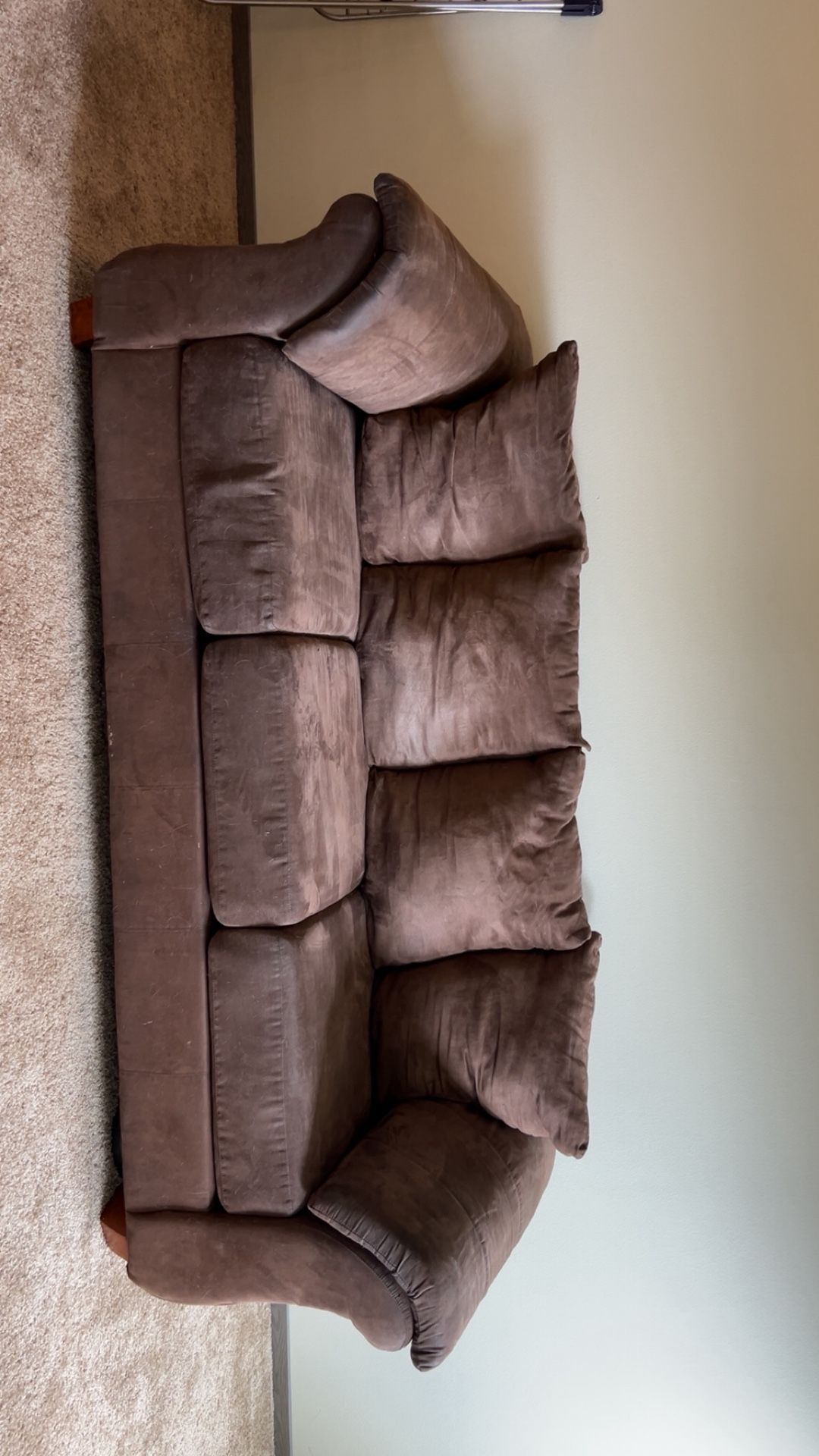 Suede Brown Couch