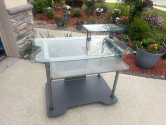 Modern glass desk