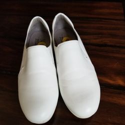 Life Stride White Leather Nurse Shoes 