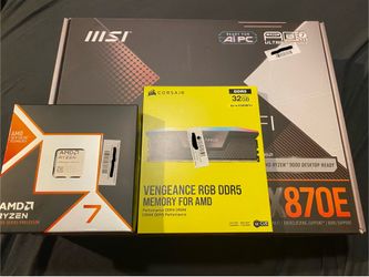 (READ DESCRIPTION) DDR5 RAM/ AMD RYZEN 7 9800x3D/ MSI X870E MOTHERBOARD