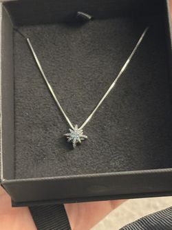 Blue Diamond Star Necklace