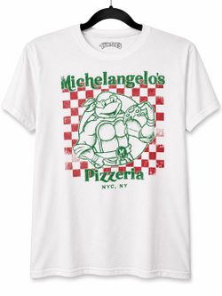 TMNT Michelangelo’s Pizzeria T-Shirt Medium Teenage Mutant Ninja Turtles Nickelodeon