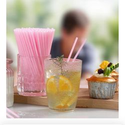 YAOSHENG [500 Count] 5.12 Inch Cocktail Stirrers Pink Straws Coffee Plastic Sip Stir Swizzle Sticks for Coffee,Cocktail,Party,Bar,Kitchen,Cafe