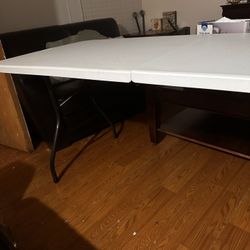 New White Foldable Table