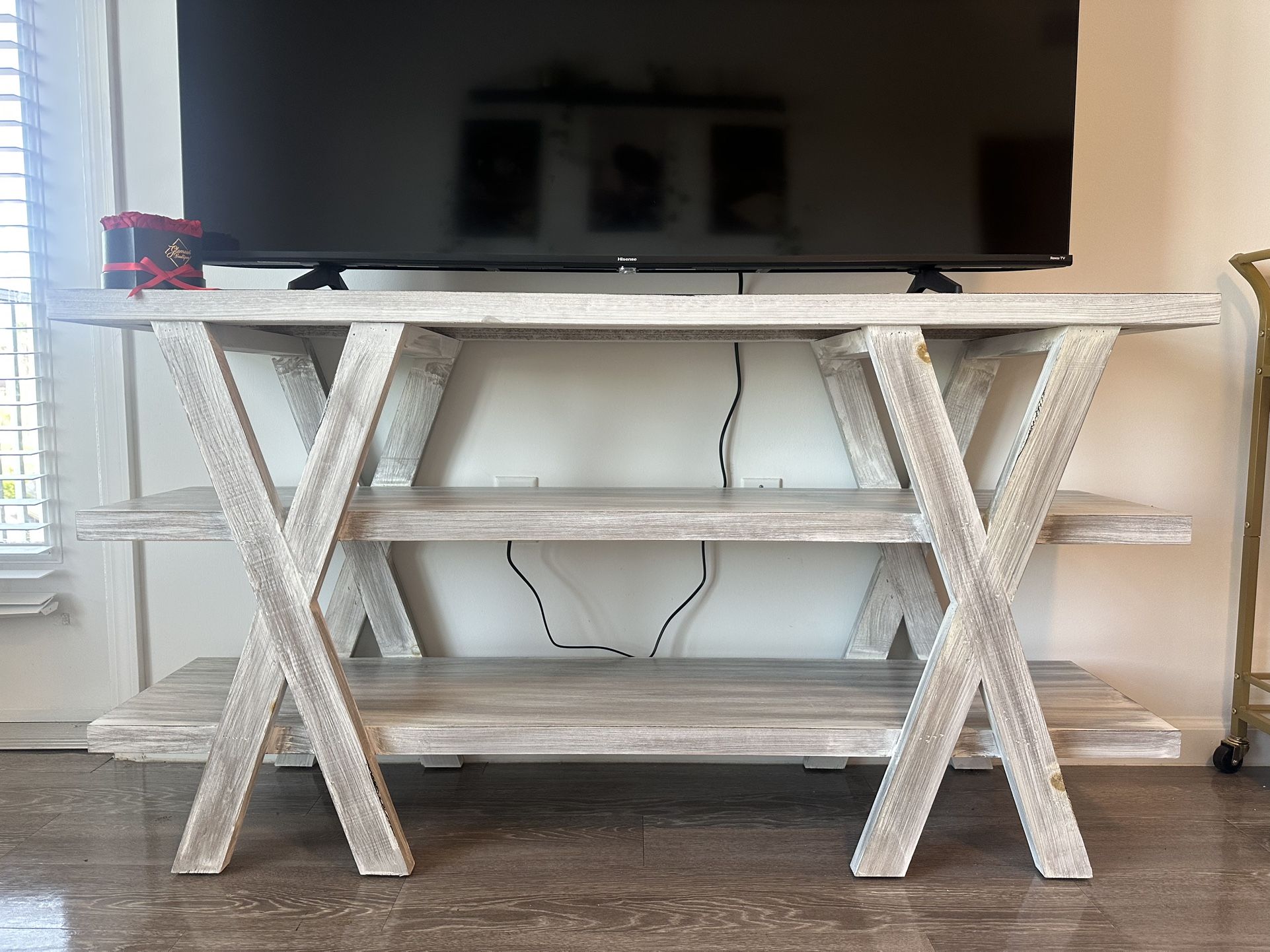 Light Grey Wood TV Stand