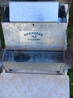 VINTAGE GRANDPA'S CHICKEN FEEDER