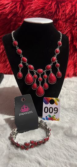 Paparazzi necklace red  009