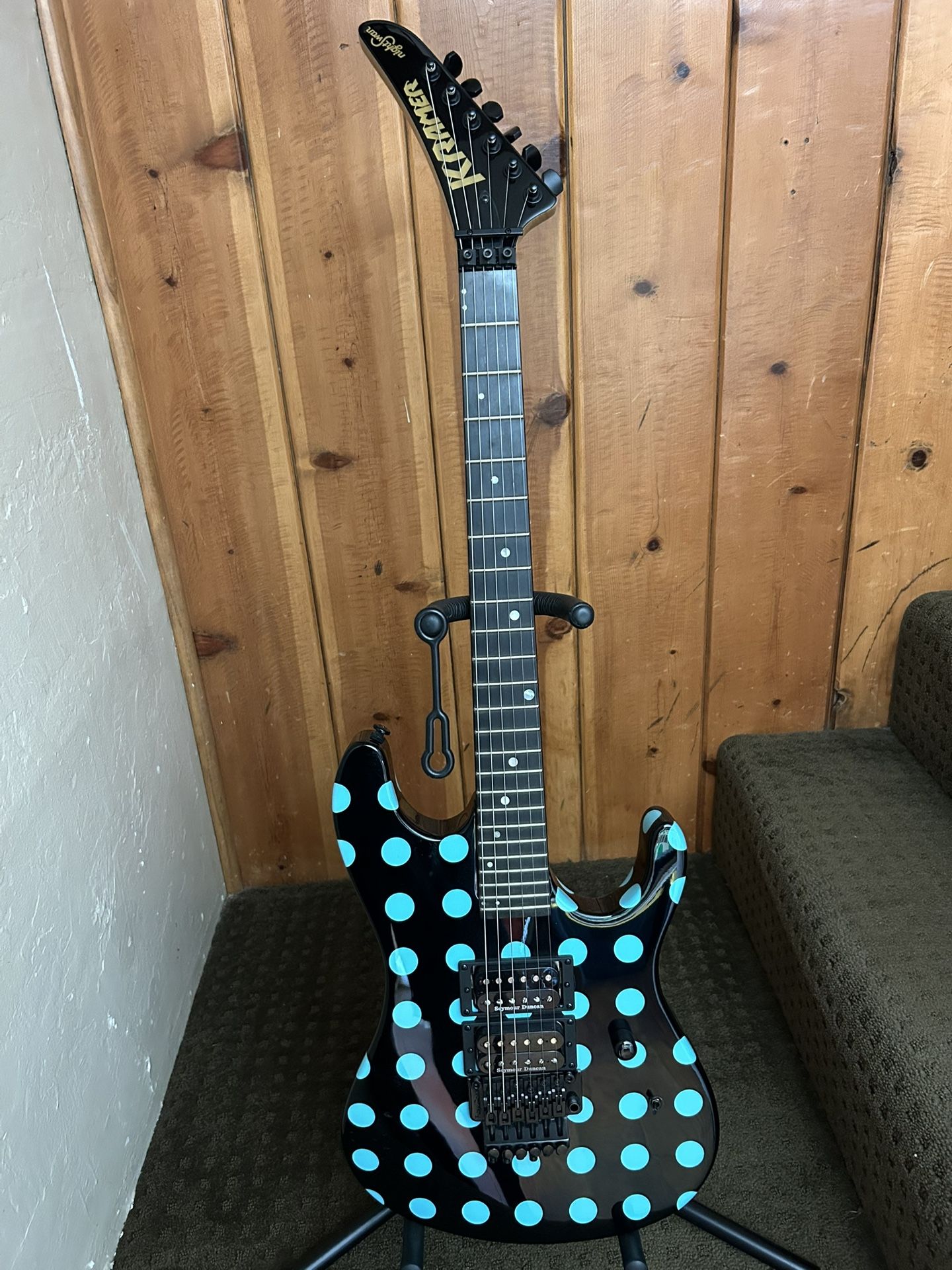 Kramer NightSwan Blue Polka Dot