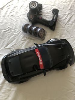 Jada Toys Big Time Muscle Drift 1:10 Scale RC, 2019 Ford Mustang - Wide Body, Black