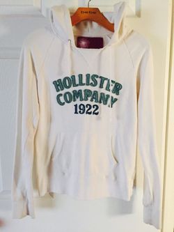 Hollister White Pullover Hoodie Large