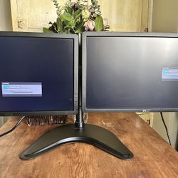 2 Dell- 24 Inch Computer Monitor With Stand $80