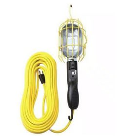 Yellow Jacket Lighting 75 Watt, 50ft., 16/3 Worklight with Outlet and Dual Hanging Hooks, Model# (contact info removed)1