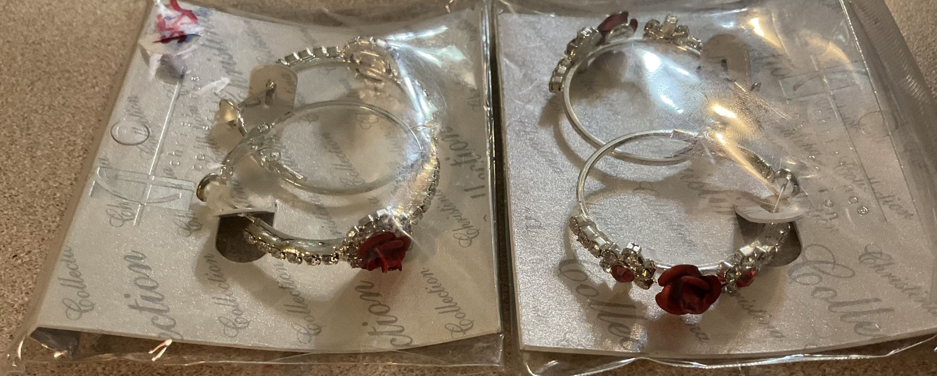 NEW Beautiful Earrings. Rose & Clear Designs YOUR CHOICE