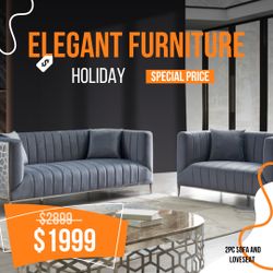 2 Pc Sofa And Loveseat 