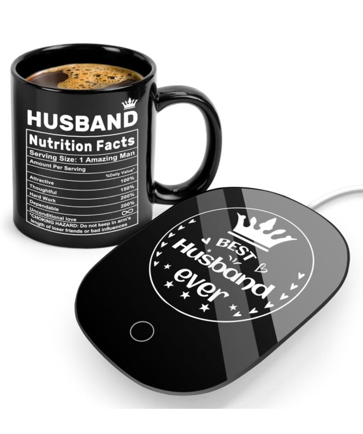 BEST HUSBAND EVER MUG and SMART MUG WARMER (NEW & RARE) GREAT GIFT for Father’s Day Or Birthday for ALL MEN!!!