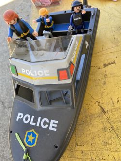 Playmobil Police Boat And Castle