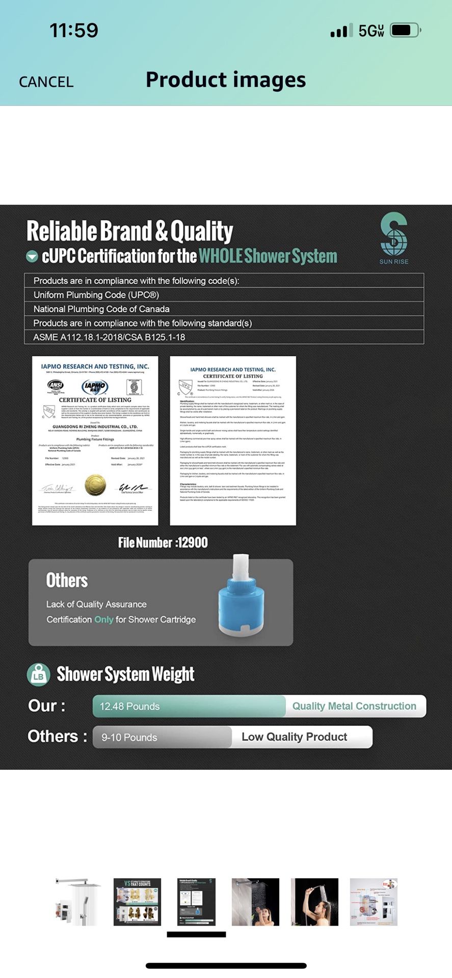 SR SUN RISE SRSH F5043 Bathroom Luxury Rain Mixer Combo Set Wall Mounted Rainfall Shower Head System Polished Chrome, (Contain Faucet Rough in Valve B Home improvement