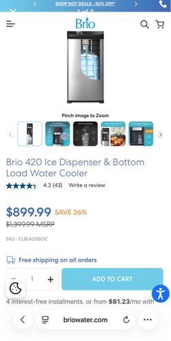 Brio water / ice machine