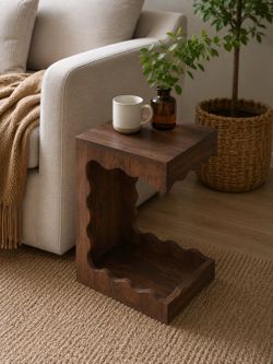 Modern Wavy Side Table / End Table