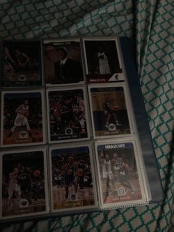 Basketball and baseball card with binder