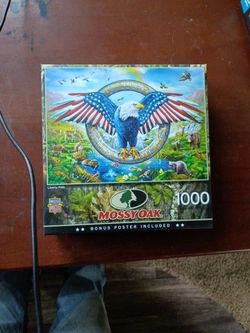 Mossy Oak 1000‑Piece Puzzle – USA Liberty Falls – Brand New Sealed