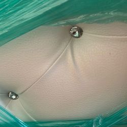 Leather Upholstered King Size White Bed