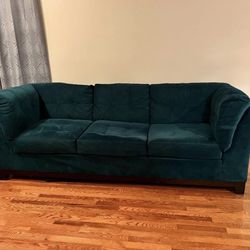 $80 Green Suede Couch 