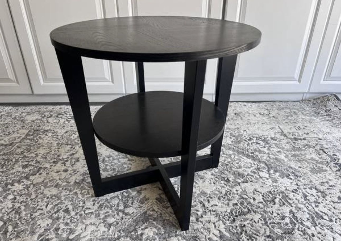 IKEA VEJMON Wood Side Table Black Brown (discontinued model) $60