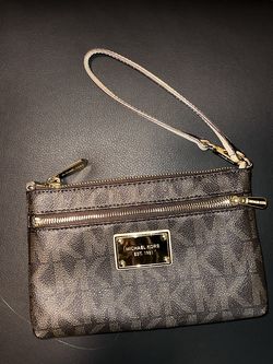 MK brown wristlet