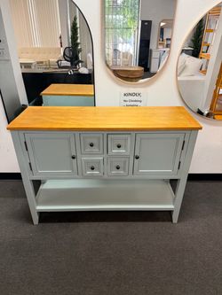 New Wooden Retro Kitchen Console Table Buffet Sideboard Entryway with Drawers