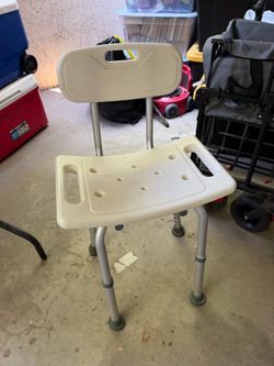 Shower chair and crutches