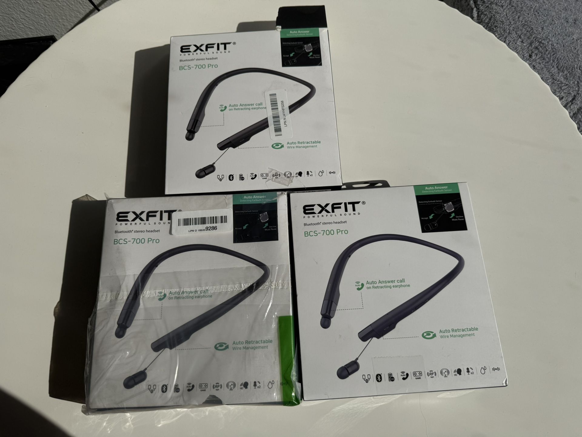 EXFIT BCS-700 Pro Bluetooth Neckband Wireless Headphones, Around The Neck Used