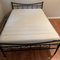 queen size bed frame and mattress