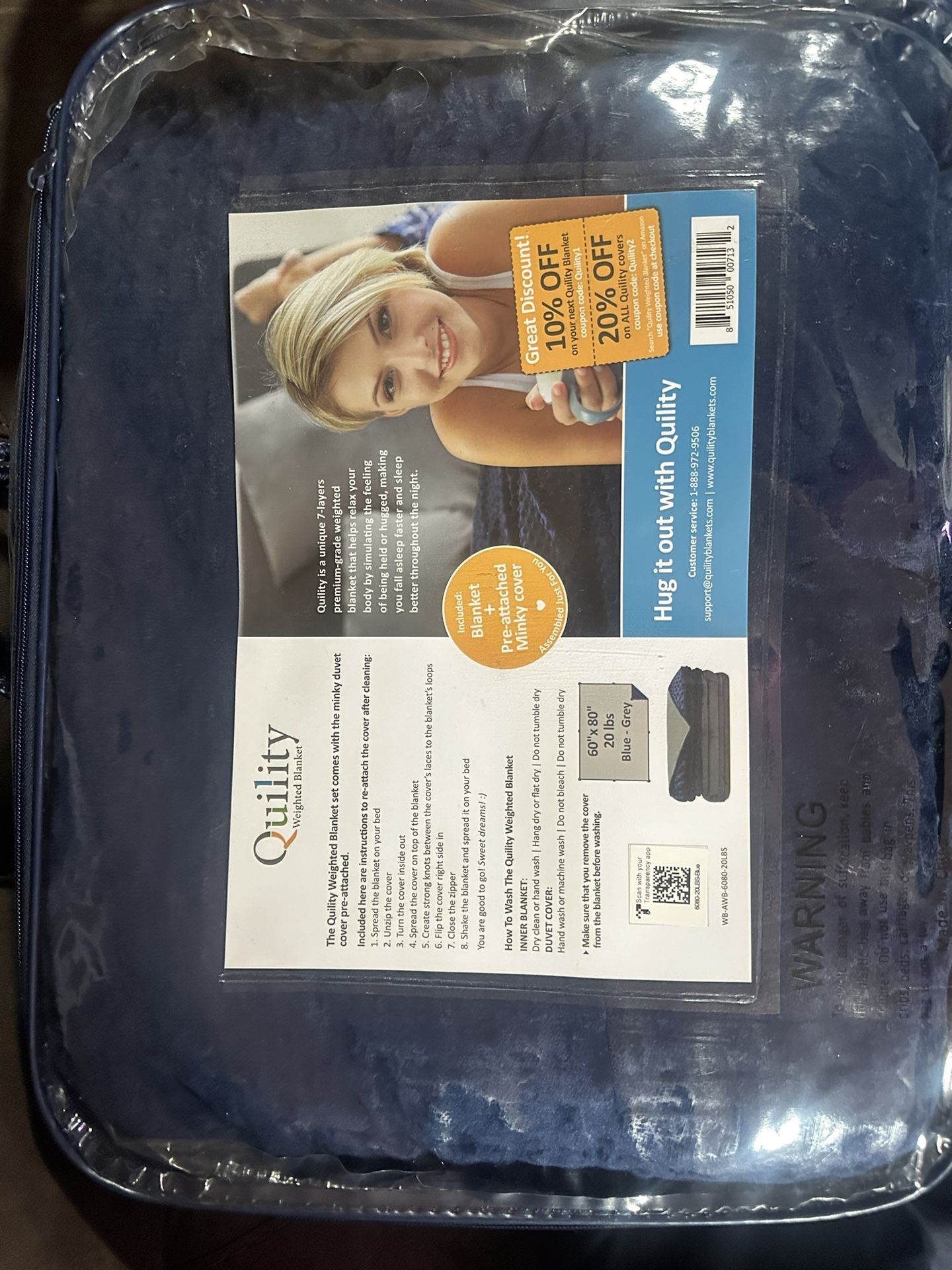 Quality weight blanket (BLUE)