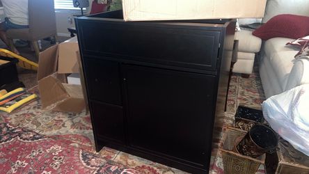 Black 30inch Bathroom Vanity bath Cabinet