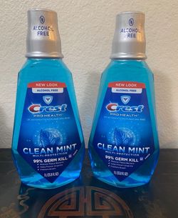 Crest Pro-Health Fluoride Mouthwash, Alcohol-Free Oral Rinse, Clean Mint, 1L.  Mew   $8.00 for both