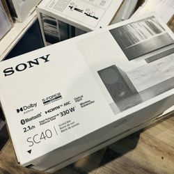 Sony HT-SC40 Soundbar System – 2.1 Channel with Wireless Subwoofer & Dolby Digital & Bluetooth