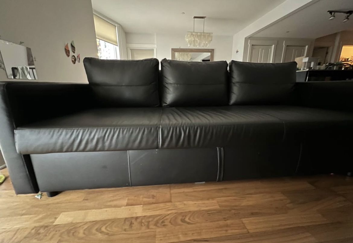IKEA FRIHETEN Sleeper sofa, Color - Bomstad black