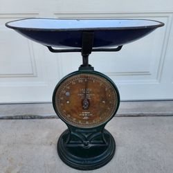 Vintage Salter Trade Spring Balance 50T Scale England Antique Brass