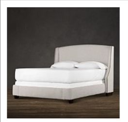 Restoration Hardware Cal King Bed RH - Sand Linen