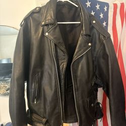 Genuine Leather Bike Jacket- Excellent Condition