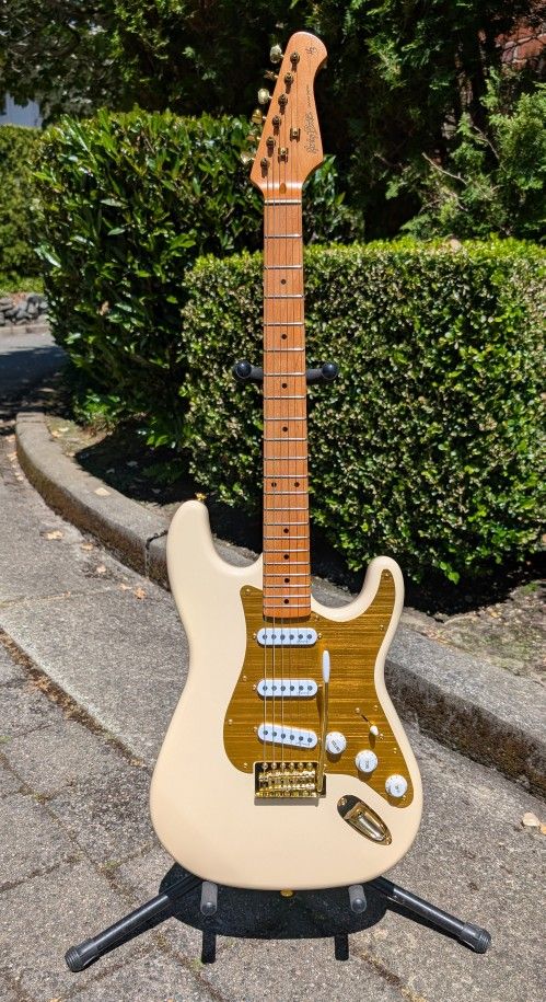Harley Benton ST-62DLX OW Strat, Professionally setup