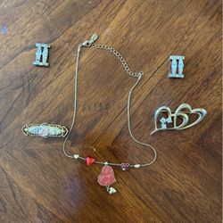Vintage “PILGRIM” NECKLACE & (3) BROOCHES