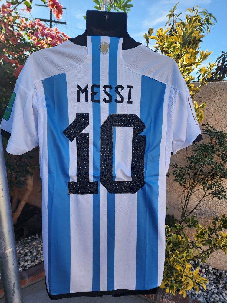 Argentina Home Messi World Cup Soccer Jersey 2022