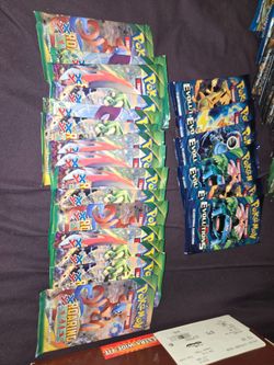 Pokemon X and Y sealed booster packs a few black and white